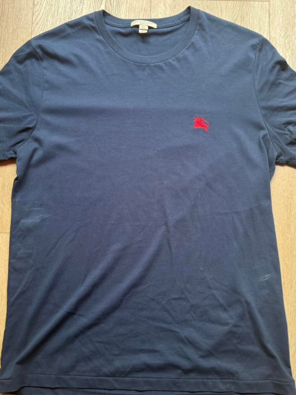 Burberry Brit Navy Cotton Logo Crew Neck Short Sleeve Men's T-Shirt